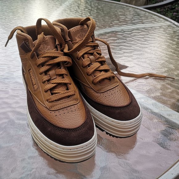 Reebok Women's Club C Geo Mid Brown - New & Unworn, With Tags, In Box - Picture 1 of 6